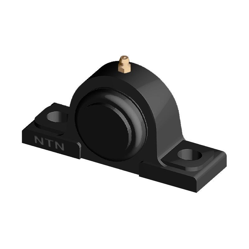 NTN SM-UCPX10-114D1 Imperial Cast Iron Two Bolt Pillow / Plummer Block Housing with 1-7/8 inch Bore Insert with Steel Plate Cover - Closed Version - Allow 2-3 Days