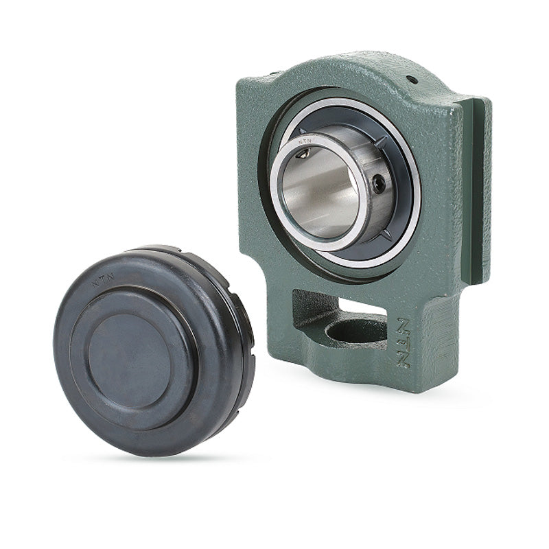 NTN SM-UCT203D1 Metric Cast Iron Take Up Unit with 17mm Bore Bearing Unit with Steel Plate Cover - Closed Version - Allow 2-3 Days