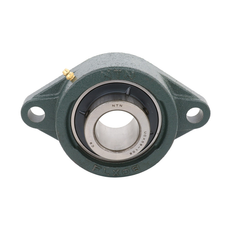 NTN UCFL209D1 Metric Two Bolt Oval Cast Iron Flange Housing with 45mm Bore Insert - Allow 2-3 Days