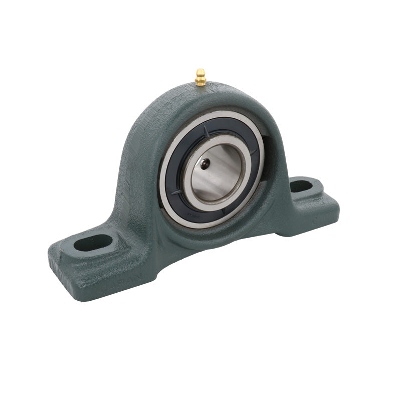 NTN M-UCP215D1 Metric Cast Iron Two Bolt Pillow / Plummer Block Housing with 75mm Bore Insert - Allow 2-3 Days