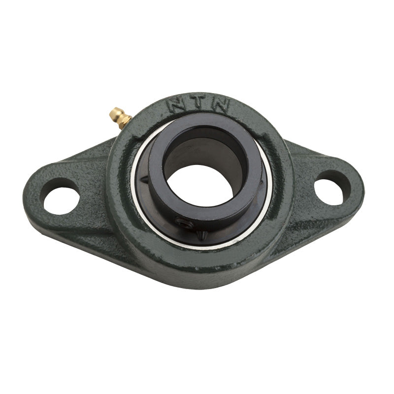 NTN M-UELFL213-208D1 Imperial Two Bolt Cast Iron Oval Housing with 2-1/2 inch Bore Eccentric Collar Insert - Allow 2-3 Days