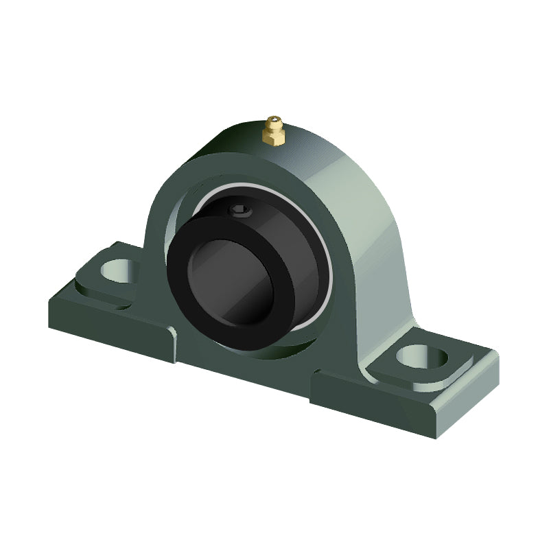 NTN M-UELP208-108D1 Imperial Cast Iron Two Bolt Pillow / Plummer Block Housing with 1-1/2 inch Eccentric Collar Insert - Allow 2-3 Days