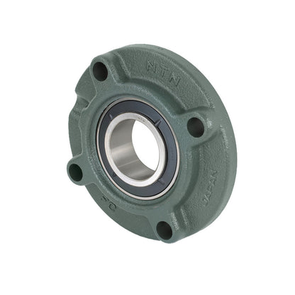NTN UKFCX10D1/HA2310 Imperial Four Bolt Cast Iron Round Flanged Housing Insert and Adaptor Sleeve Fits 1-11/16 inch Shaft - Allow 2-3 Days