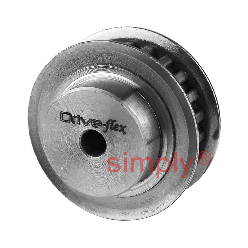 P18-MXL-025FB - 0.08 inch Pitch 18 Tooth Flanged Pilot Bore Aluminium Timing Pulley for 1/4 inch Wide Belt