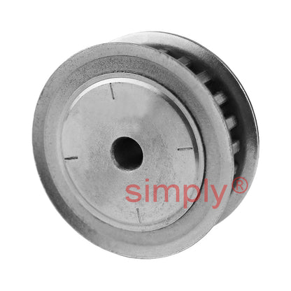 P18-MXL-025F - 0.08 inch Pitch 18 Tooth Flanged Pilot Bore Aluminium Timing Pulley for 1/4 inch Wide Belt