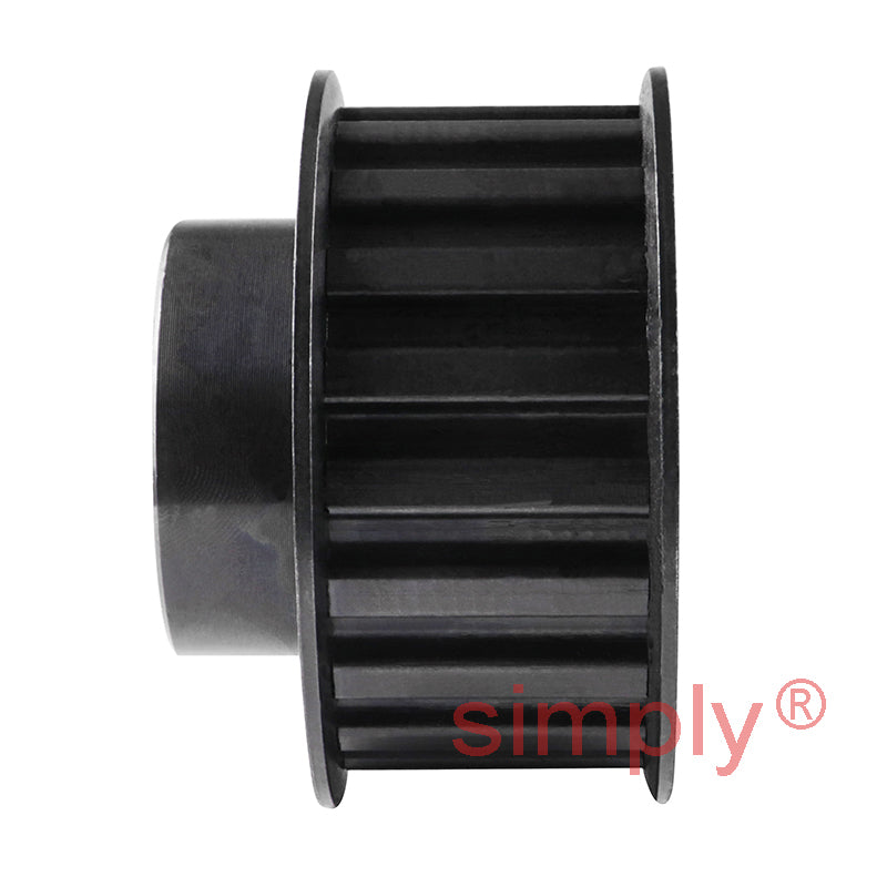 P36-H-075F - 1/2 inch Pitch 36 Tooth Flanged Pilot Bored Steel Timing Pulley for 3/4 inch Wide Belts