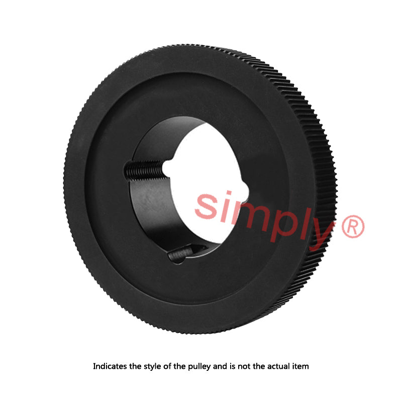 Drive-Flex PC14M-60S-90 - 14mm Pitch 60 Tooth Polychain and Synchrochain Steel Taper Bore Timing Belt Pulley for 90mm Wide Belts