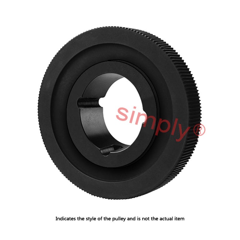 Drive-Flex PC14M-80S-90 - 14mm Pitch 80 Tooth Polychain and Synchrochain Cast Iron Taper Bore Timing Belt Pulley for 90mm Wide Belts