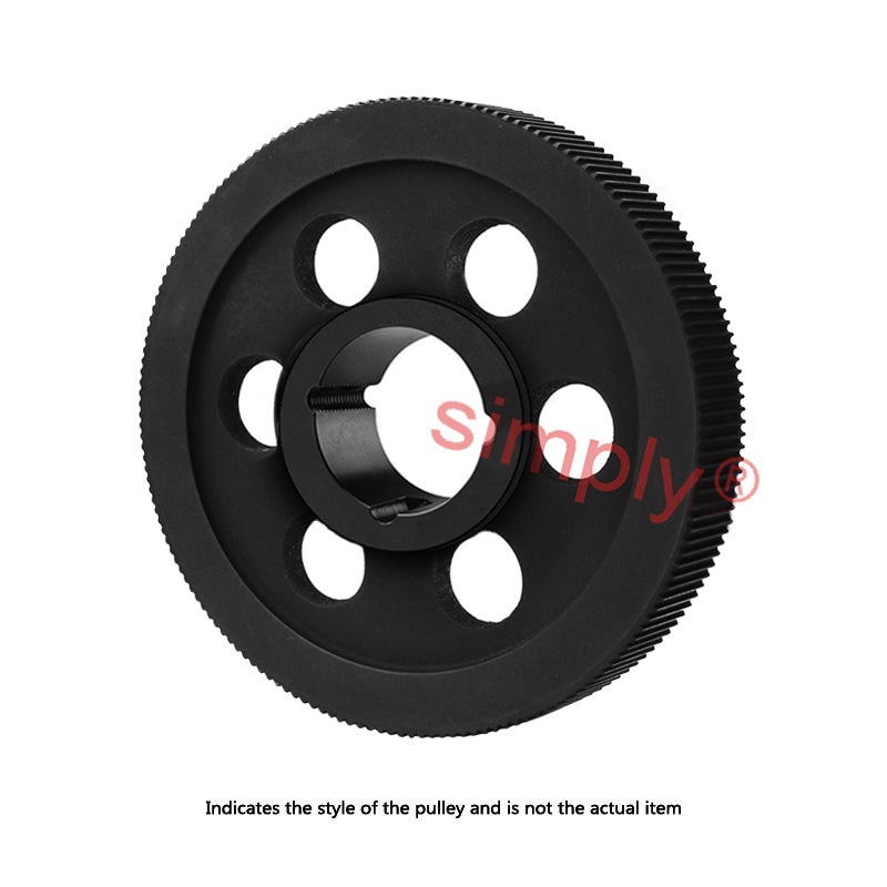 Drive-Flex PC14M-90S-68 - 14mm Pitch 90 Tooth Polychain and Synchrochain Cast Iron Taper Bore Timing Belt Pulley for 68mm Wide Belts
