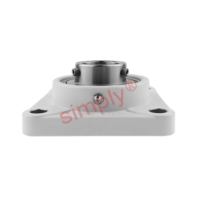 RHP PSF25CR Thermo Plastic Four Bolt Square Flange Housing with 25mm Bore Stainless Insert - Allow 2-3 Days