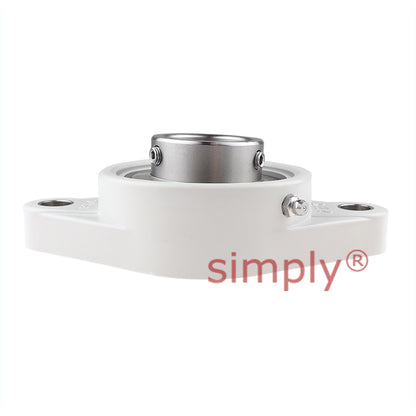 RHP PSFT1CR Thermo Plastic Two Bolt Oval Flange Housing with 1 inch Bore Stainless Insert - Allow 2-3 Days