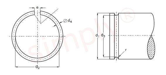 RSR6MM Round Snap Ring 6mm Nominal Shaft Diameters