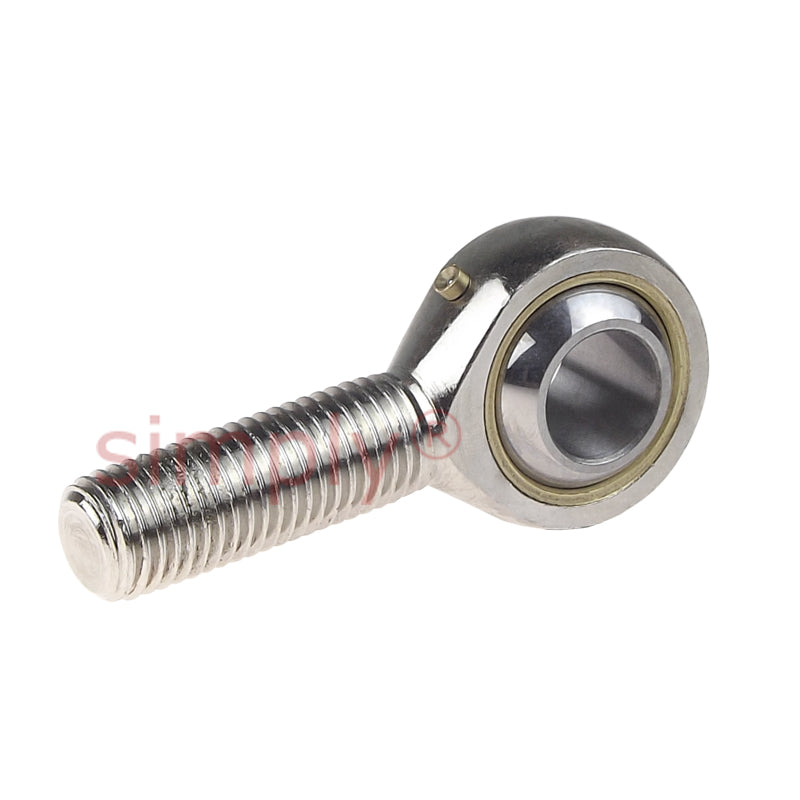 Codex SALKAC16M Left Hand Steel / Bronze Lined Plain Male Rod End M16 Thread
