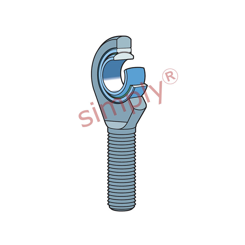 SKF SAL80TXE2LS Left Hand Steel / PTFE Fabric Lined Plain Male Rod End M80x4 Thread