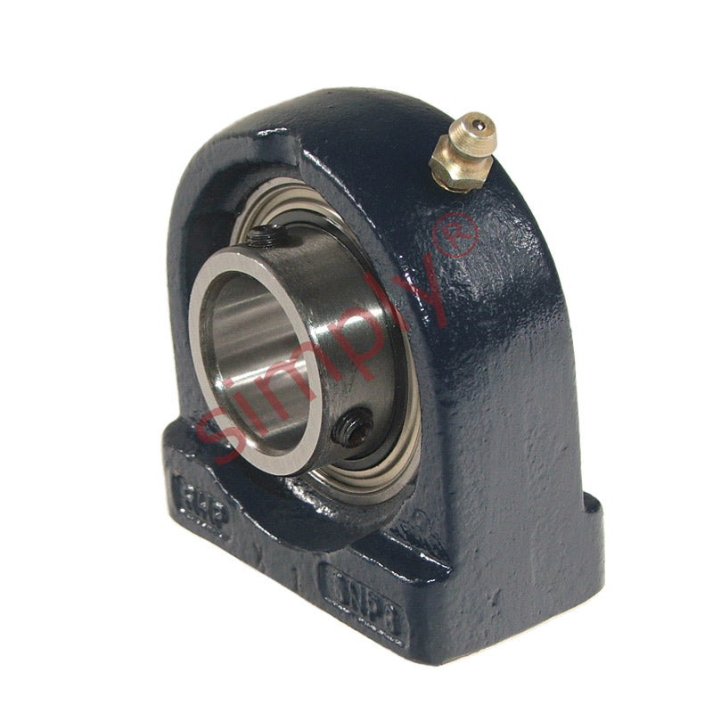 RHP SNP12 Threaded Base Small Footprint Pillow / Plummer Block and 12mm Bore Grub Screw Full Width Insert