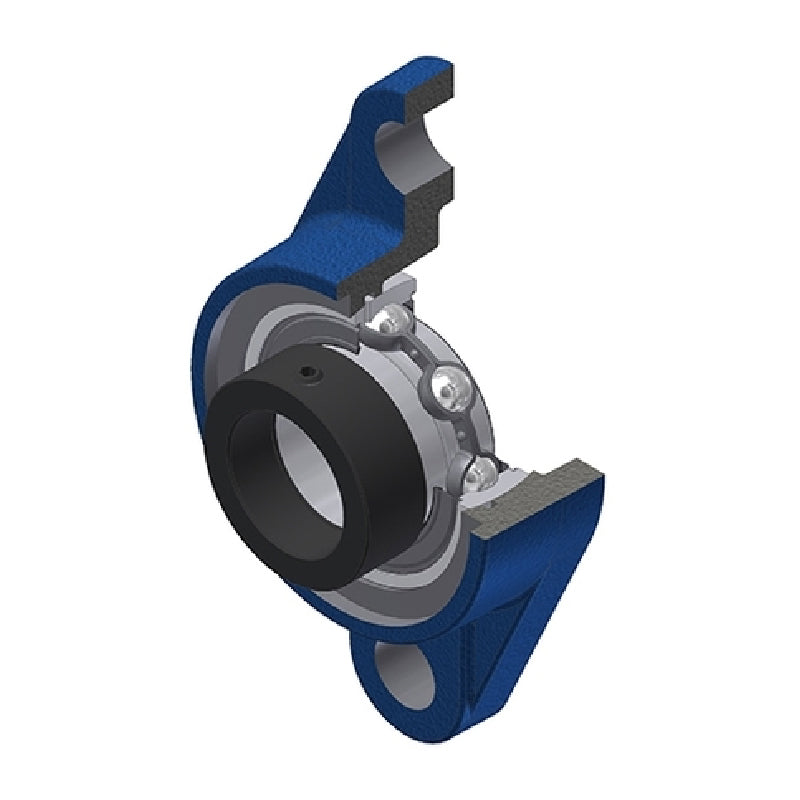 SNR ESFL209N Metric Two Bolt Cast Iron Oval Housing with 45mm Bore Eccentric Collar Insert - Allow 2-3 Days