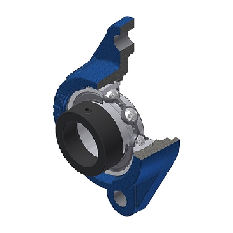 SNR ESFLE209 Metric Two Bolt Cast Iron Oval Housing with 45mm Bore Eccentric Collar Insert - Allow 2-3 Days