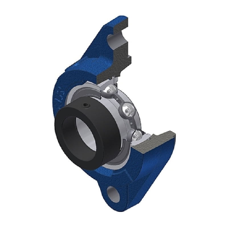 SNR ESFLZ206 Metric Two Bolt Cast Iron Oval Housing with 30mm Bore Eccentric Collar Insert - Allow 2-3 Days