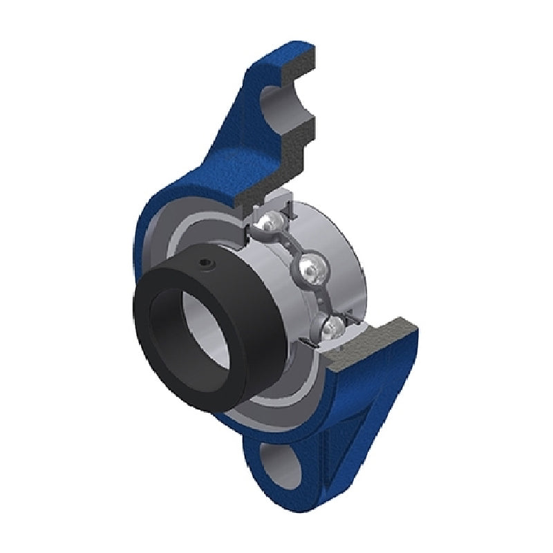 SNR EXFL213N Metric Two Bolt Cast Iron Oval Housing with 65mm Bore Eccentric Collar Insert - Allow 2-3 Days