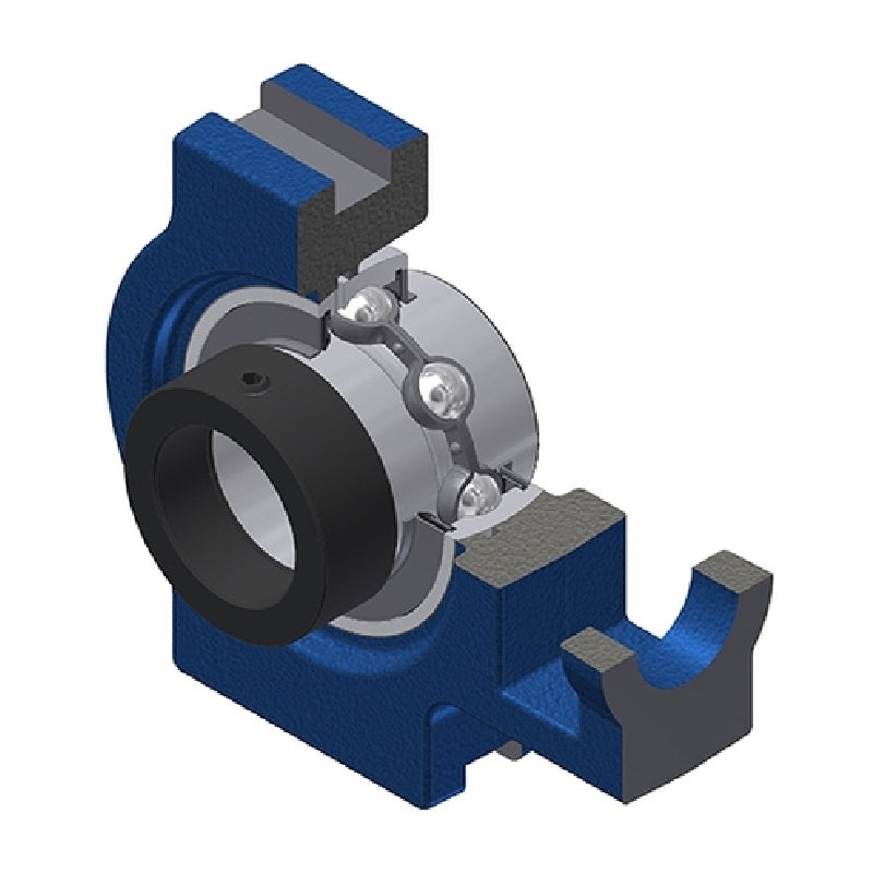 SNR EXT201 Metric Cast Iron Take Up Unit with Eccentric Collar Insert 12mm Bore - Allow 2-3 Days