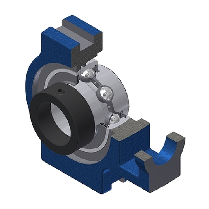 SNR EXT201N Metric Cast Iron Take Up Unit with Eccentric Collar Insert 12mm Bore - Allow 2-3 Days