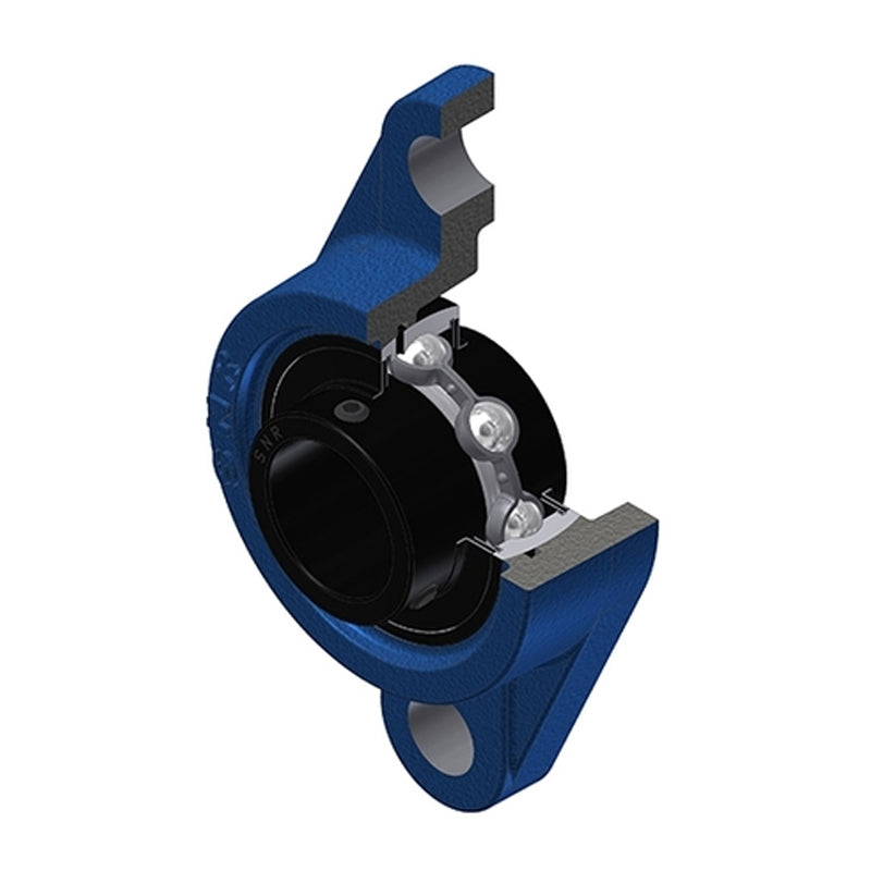 SNR UCFL204-12T20 Imperial Two Bolt Oval Cast Iron Flange Housing with 3/4 inch Bore Insert Wide Temperature Version - Allow 2-3 Days