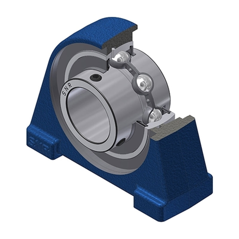 SNR UCPAE202N Threaded Base Small Footprint Metric Pillow / Plummer Block Housing Supplied with 15mm Bore Insert - Allow 2-3 Days