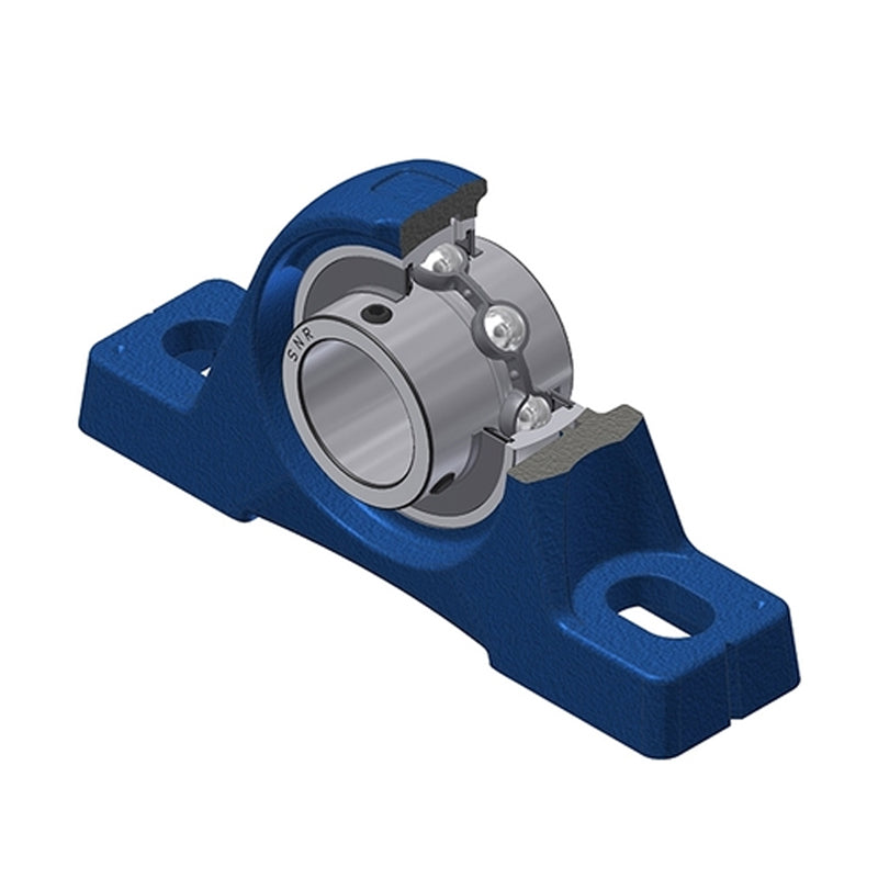 SNR UCPE212 Metric Cast Iron Two Bolt Pillow / Plummer Block Housing with 60mm Bore Insert