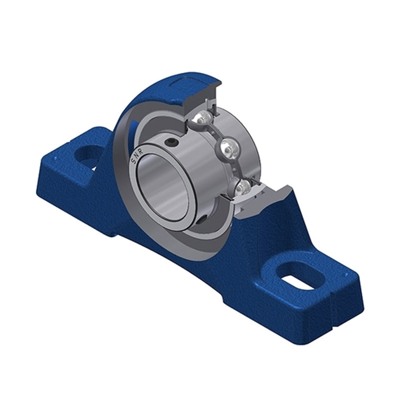 SNR UCPE205N Metric Cast Iron Two Bolt Pillow / Plummer Block Housing with 25mm Bore Insert - Allow 2-3 Days