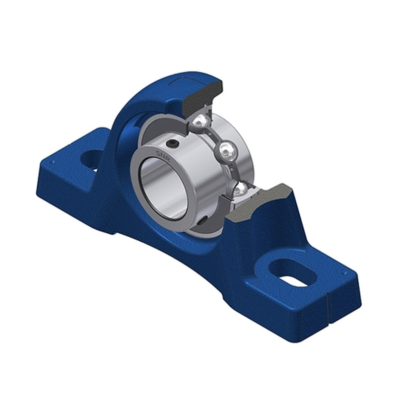 SNR UCPEX08 Metric Cast Iron Two Bolt Pillow / Plummer Block Housing with 40mm Bore Insert - Allow 2-3 Days