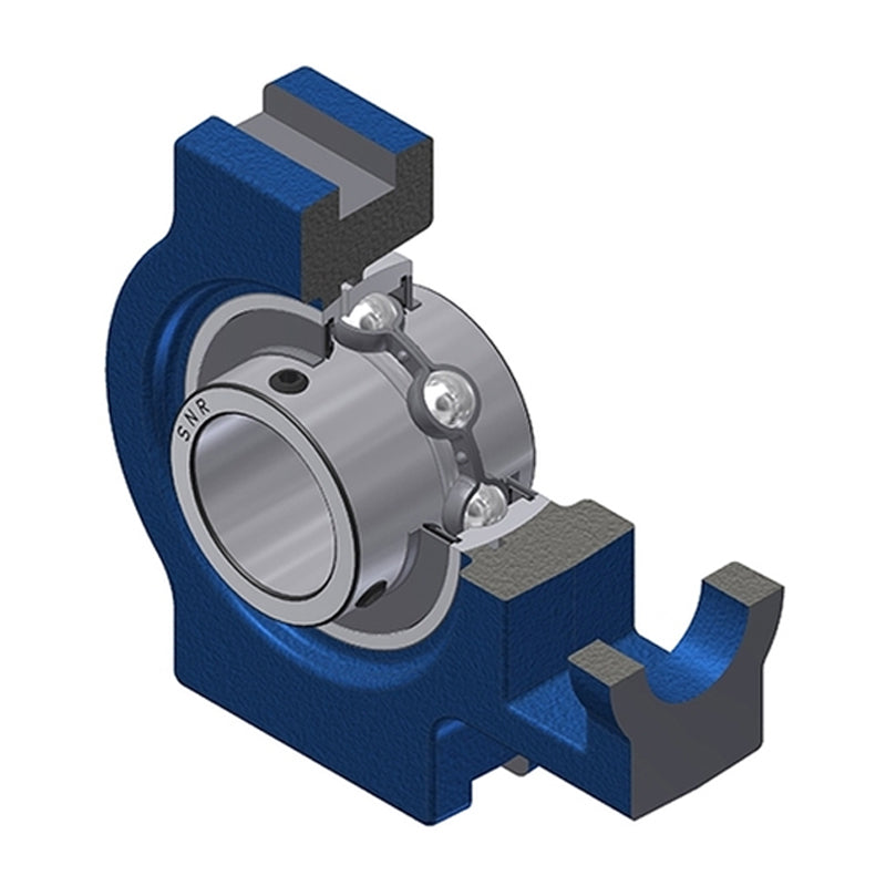SNR UCT201N Metric Cast Iron Take Up Unit with 12mm Bore Bearing Unit - Allow 2-3 Days
