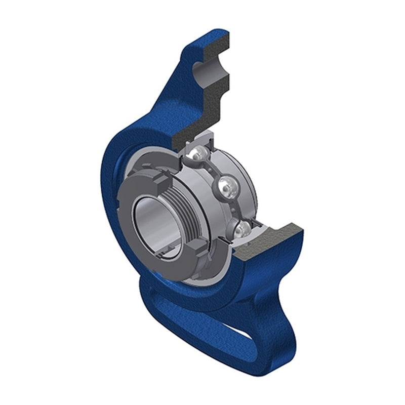 SNR UKFA210H Metric Cast Iron Adjustable Flange Housing Insert and Adaptor Sleeve Fits 45mm Shaft - Allow 2-3 Days