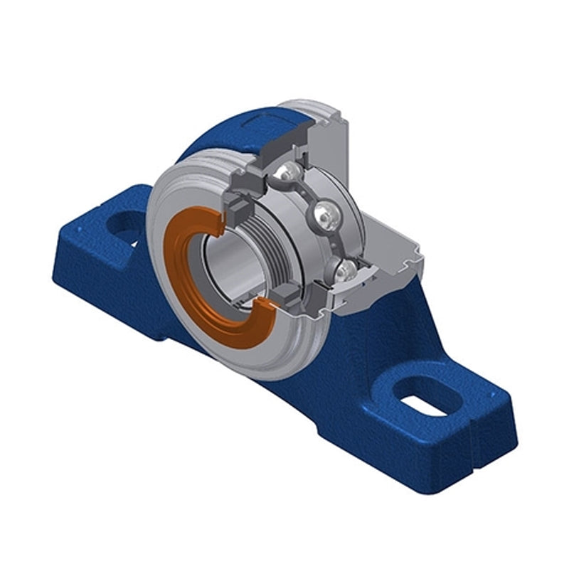 SNR UKPE207HCO Metric Cast Iron Two Bolt Pillow / Plummer Block Housing Insert and Adaptor Fits 30mm Shaft - Allow 2-3 Days