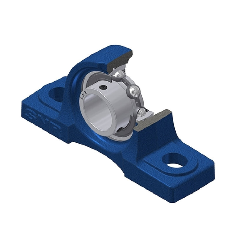 SNR USP206 Metric Cast Iron Two Bolt Pillow / Plummer Block Housing with 30mm Bore Insert - Allow 2-3 Days