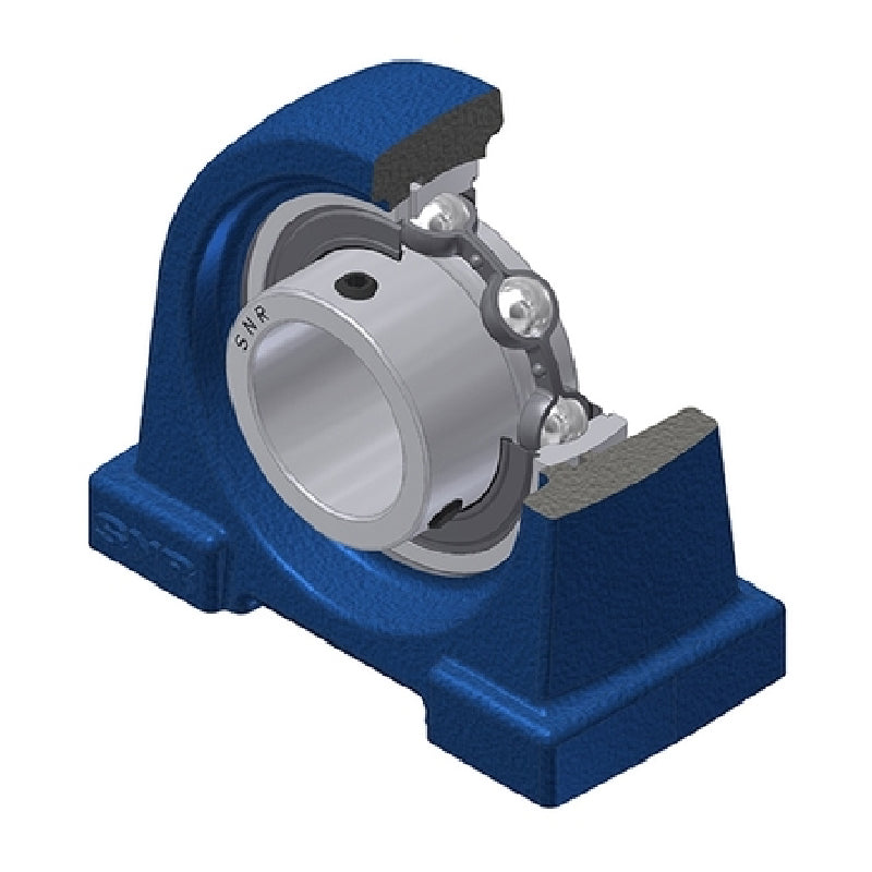 SNR USPA210 Threaded Base Small Footprint Metric Pillow / Plummer Block Housing Supplied with 50mm Bore Insert - Allow 2-3 Days
