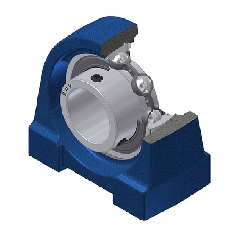 SNR USPG201 Threaded Base Small Footprint Metric Pillow / Plummer Block Housing with 12mm Bore Insert - Allow 2-3 Days