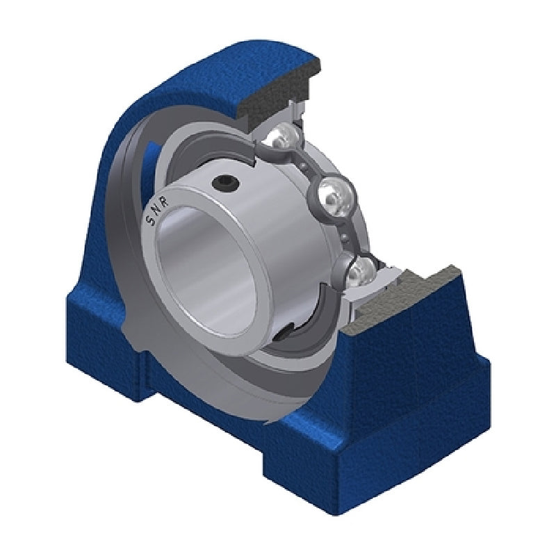 SNR USPG208N Threaded Base Small Footprint Metric Pillow / Plummer Block Housing with 40mm Bore Insert - Allow 2-3 Days