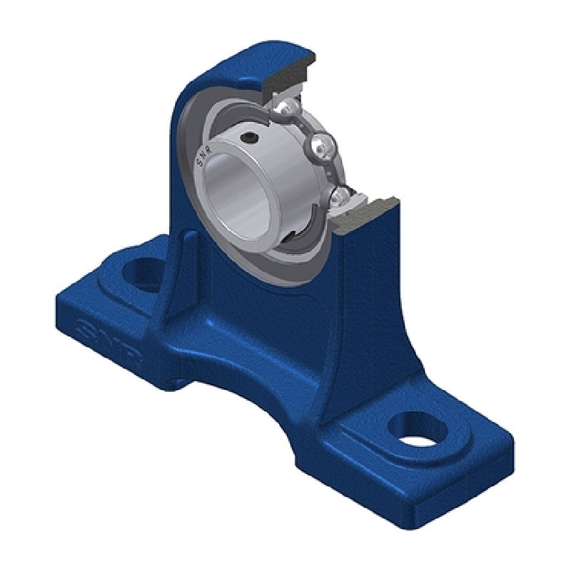 SNR USPH210N Metric Cast Iron High Centre Height Two Bolt Pillow / Plummer Block Housing with 50mm Bore Insert - Allow 2-3 Days