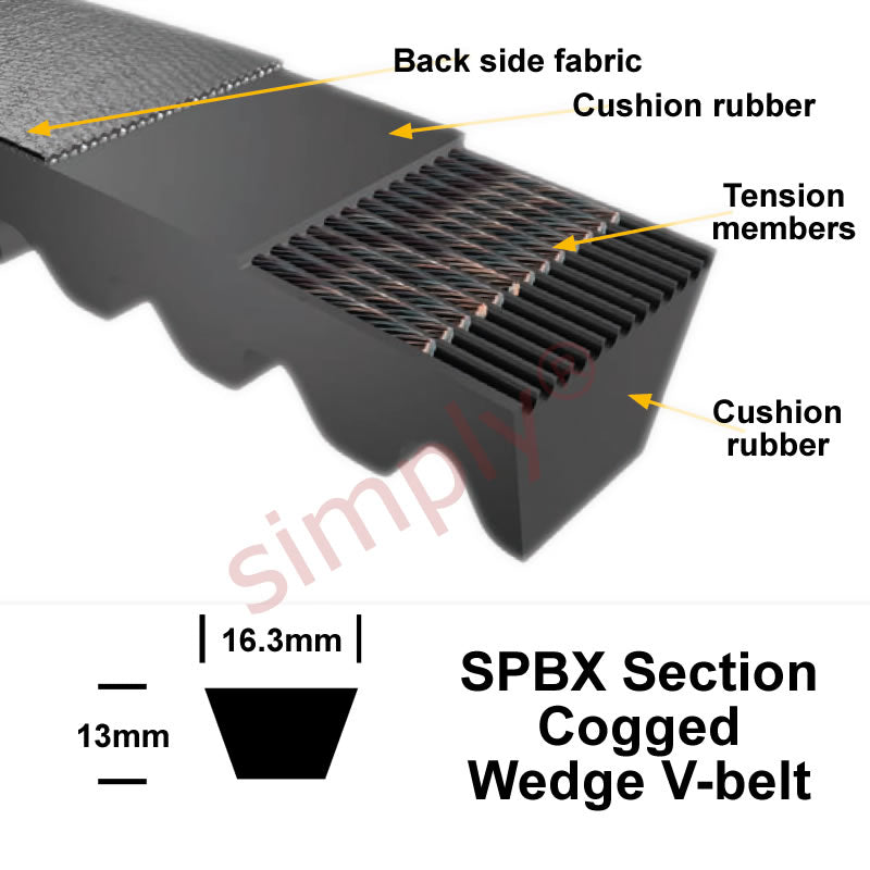 Optibelt XPB3550XEP XPB-Section Cogged XE-Power V-Belt - Allow 1-2 Days - Contact Us For Faster Delivery