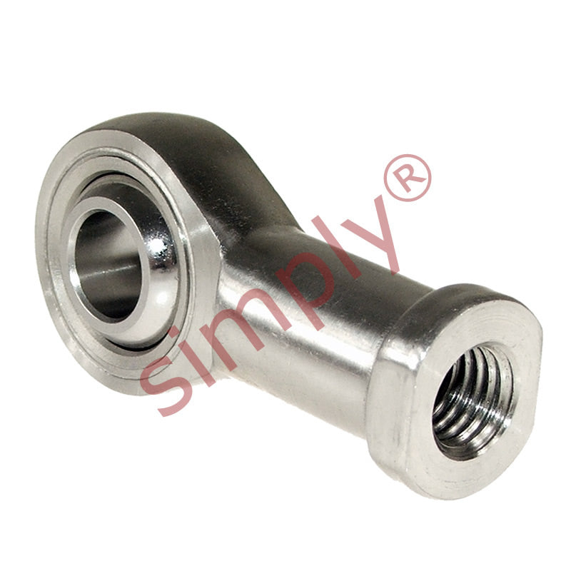 Budget SSPHS14 Right Hand Stainless Steel / PTFE Lined Plain Female Rod End 14mm Bore M14x2 Thread