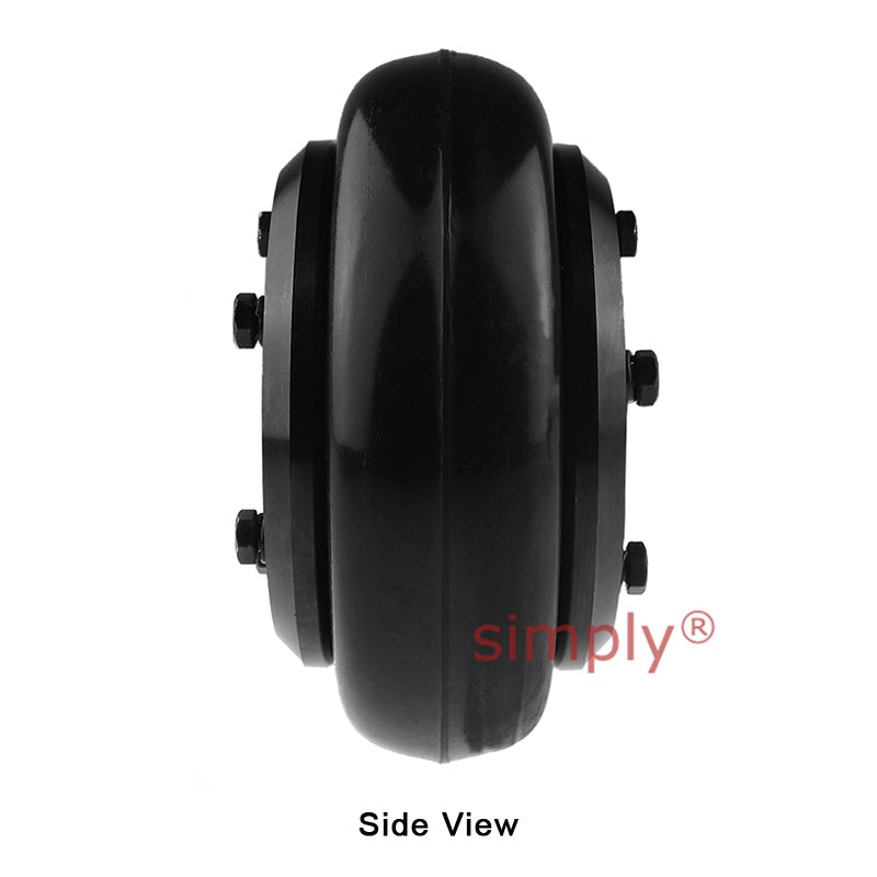 Major Brand F100H/F100B Outer Facing Taper Bore/Pilot Bored Tyre Drive Coupling Assembly with Natural Rubber Tyre