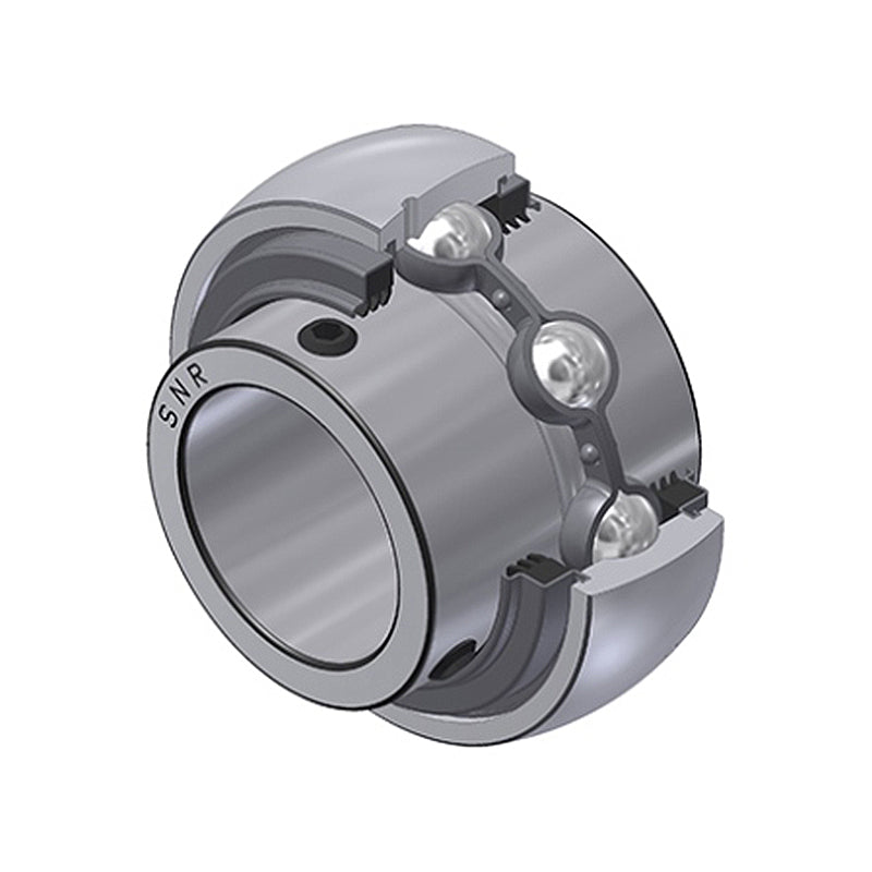 SNR UC206G2L3 Metric Full Width Spherical Outer Bearing Insert 30mm Bore 62mm Outside Diameter with Grub Screws and Triple Lip Seals - Allow 2-3 Days