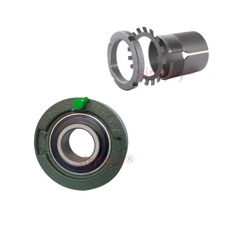 UKC206/HS2306 Imperial Cast Iron Medium Duty Cartridge Unit with Adaptor Sleeve Mounted and 7/8 inch Bore Insert 3.3465 inch Outside Dia