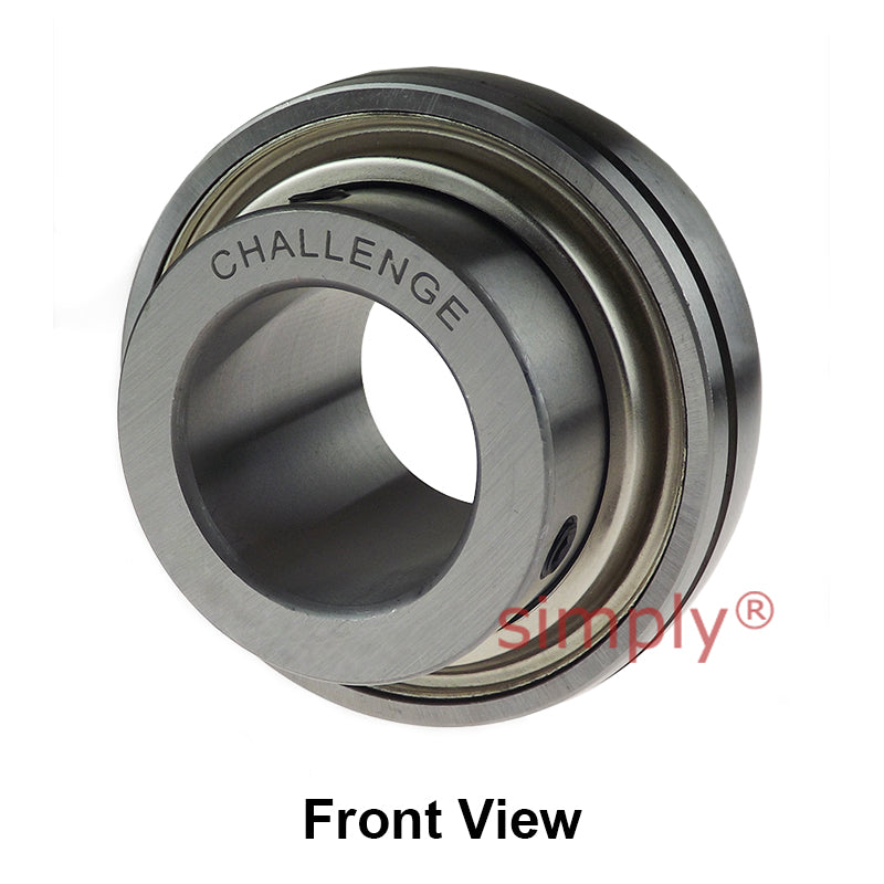 Challenge UCX07-22 Imperial Insert with Grub Screws with 1-3/8 inch Bore 80mm Outside Dia and Triple Lip Seal Ideal for Agricultural and Outdoor Use