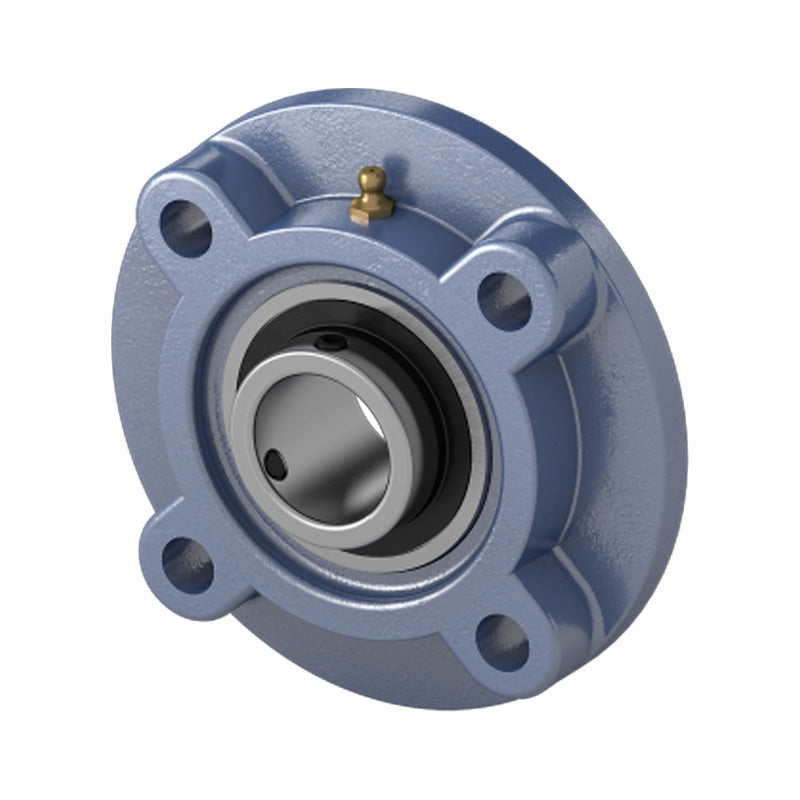 UKFC208 Metric Four Bolt Cast Iron Round Flanged Housing with 40mm Tapered Bore Insert (Requires Adaptor Sleeve - Sold Seperately)