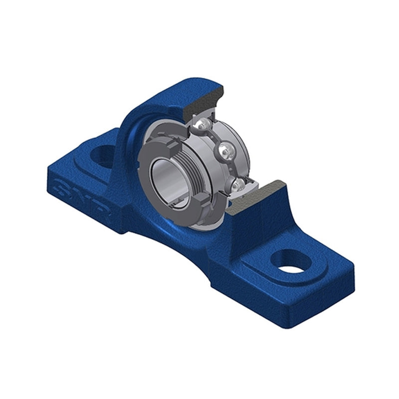 SNR UKPA205H Threaded Base Small Footprint Metric Pillow / Plummer Block Housing Insert and Adaptor Sleeve Fits 20mm Shaft - Allow 2-3 Days