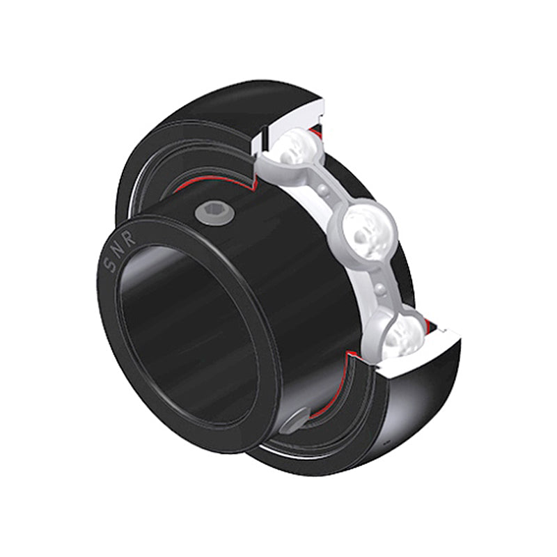 SNR US206-20G2T20 Imperial Flatback Spherical Outer High Temp Bearing Insert 1-1/4 inch Bore 62mm Outside Diameter with Grub Screws - Allow 2-3 Days