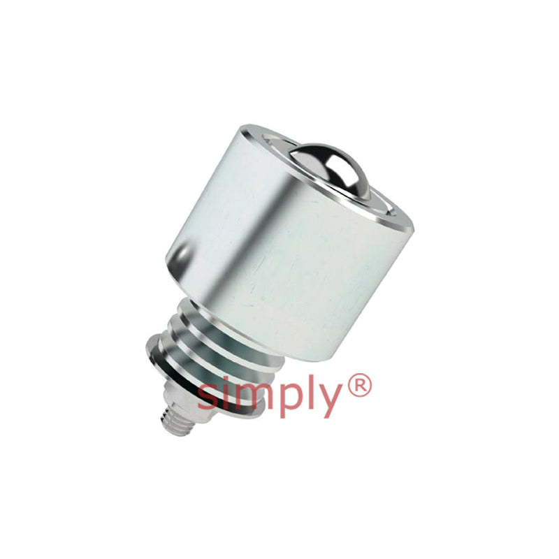 High Capacity External Spring Loaded Ball Transfer Unit with 38.1mm Stainless Steel Ball - Load Capacity 318kg - Allow 2-3 Days