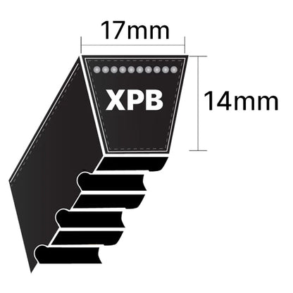 XPB1340 Gates Quad Power 4 XPB-Section Cogged V-Belt (Uniset Match)