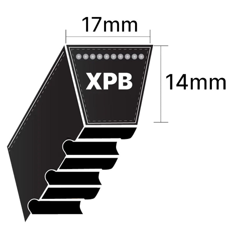 XPB1590 Gates Quad Power 4 XPB-Section Cogged V-Belt (Uniset Match)
